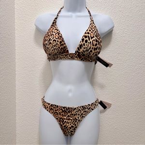 Brand new, Victoria secrets, leopard print, push up top XS, cheeky bottom S